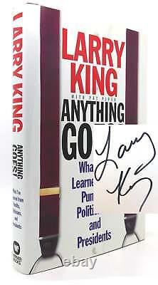 Larry King ANYTHING GOES! Signed 1st 1st Edition 1st Printing