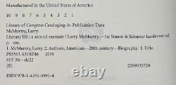 Larry McMurtry / Literary Life SIGNED 1st Edition