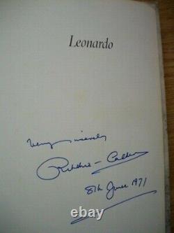 Leonardo & the Age of the Eye by Ritchie Calder Signed 1st Edition 1970 HB/DJ