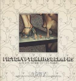 Les Krims / FICTCRYPTOKRIMSOGRAPHS A BOOK-WORK Signed 1st Edition 1975