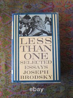 Less Than One SIGNED by Joseph Brodsky LNew+ HCDJ 1986 1st Edition FSG