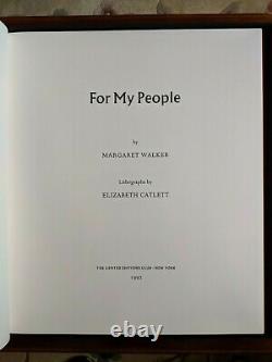 Limited Editions Club For My People by Margaret Walker 12/400 Signed 1992