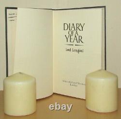 Lord Longford Diary of a Year (House of Lords) Signed 1st/1st 1982 First Ed