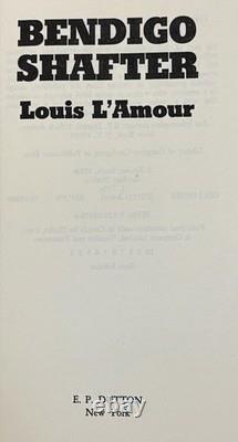 Louis L'Amour / BENDIGO SHAFTER Signed 1st Edition 1979