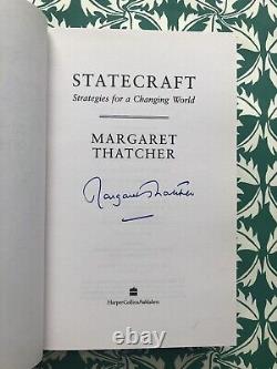 MARGARET THATCHER. Statecraft, 2002, 1st edition, SIGNED BY THATCHER