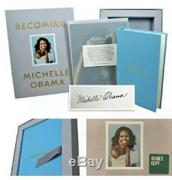 MICHELLE OBAMA SIGNED BECOMING DELUXE EDITION Book Autographed Withcoa 1st Edition