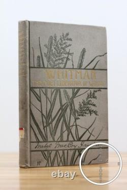 Mabel MacCoy Irwin / Whitman The Poet-Liberator of Woman Signed 1st Edition 1905