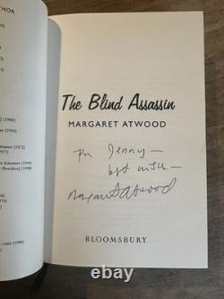 Margaret Atwood the Blind Assassin Hand Signed UK 1st/1st Edition Booker Winner