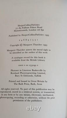 Margaret Thatcher'The Downing Street Years' Unread 1st Edition Hand signed