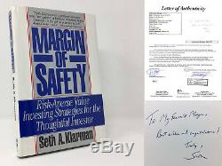 Margin of Safety Seth Klarman signed association copy, likely to Mike Bloomberg