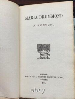 Maria Drummond A Sketch Kegan Paul, Trench, Trübner, London, 1891, 1st Edition