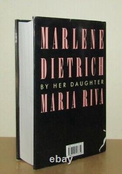 Maria Riva Marlene Dietrich Signed 1st/1st (1992 First Edition DJ)