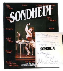 Martin Gottfried SONDHEIM Signed 1st Edition 1st Printing