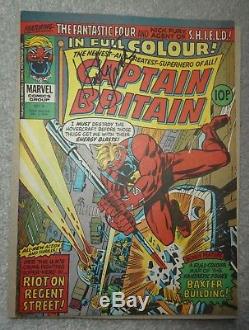 Marvel Comics Captain Britain 8 1st app Psylocke X men signed Herb Trimpe FN+