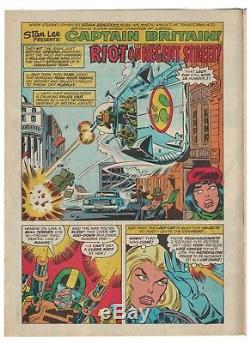 Marvel Comics Captain Britain 8 1st app Psylocke X men signed Herb Trimpe FN+