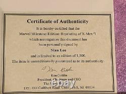 Marvel Milestone Edition X-Men #1 Stan Lee Signed COA Comic 1st Professor Team