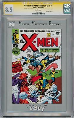 Marvel Milestone X-men #1 Cgc 8.5 Signature Series Signed Stan Lee Jack Kirby