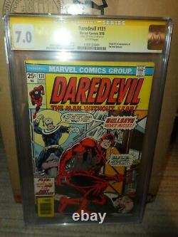Marvel comics Daredevil 131 1st appearance Bullseye Signed CGC 7.0 Stan lee