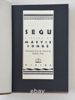 Maryse Condé / SEGU Inscribed Signed 1st Edition 1987