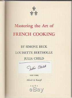 Mastering The Art Of French Cooking (1961) Julia Child, Signed, Oct. 1st Edition