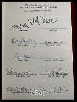 Masters Of Darkness SIGNED by STEPHEN KING & RAY BRADBURY & 36 OTHERS 1/345