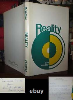 McArthur, Donald Smith REALITY Signed 1st 1st Edition 1st Printing