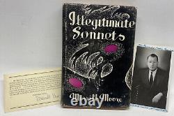 Merrill Moore Illegitimate Sonnets Signed Photograph Invite 1st Edition 1950