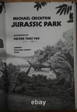 Michael Chrichton Jurassic Park Signed remarqued First Folio Edition