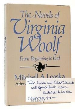Mitchell A. Leaska NOVELS OF VIRGINIA WOOLF SIGNED 1st Edition 1st Printing