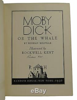 Moby Dick HERMAN MELVILLE First Edition Thus 1930 SIGNED by ROCKWELL KENT