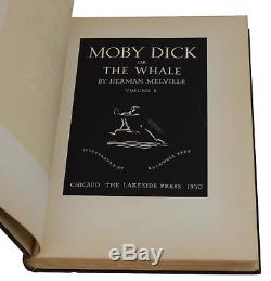 Moby Dick HERMAN MELVILLE SIGNED by ROCKWELL KENT 1930 Lakeside Press First