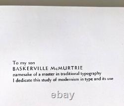 Modern Typography & Layout- Douglas C McMurtrie 1929 signed 1st Edition signed