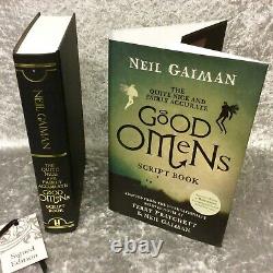 NEIL GAIMAN GOOD OMENS SCRIPT BOOK SIGNED 1/1 HBK 1st EDITION Terry Pratchett