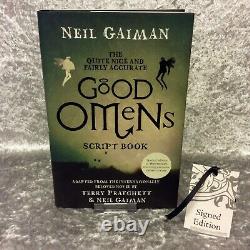 NEIL GAIMAN GOOD OMENS SCRIPT BOOK SIGNED 1/1 HBK 1st EDITION Terry Pratchett