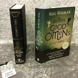 NEIL GAIMAN GOOD OMENS SCRIPT BOOK SIGNED 1/1 HBK 1st EDITION Terry Pratchett