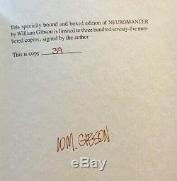 NEUROMANCER WILLIAM GIBSON Signed Limited Ed. #39 out of 375