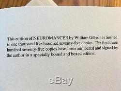 NEUROMANCER WILLIAM GIBSON Signed Limited Ed. #39 out of 375