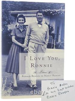 Nancy Reagan I LOVE YOU RONNIE Signed 1st/1st Edition Association Copy Inscribed