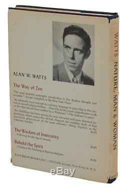 Nature, Man and Woman ALAN WATTS SIGNED First Edition 1st Printing 1958 Zen