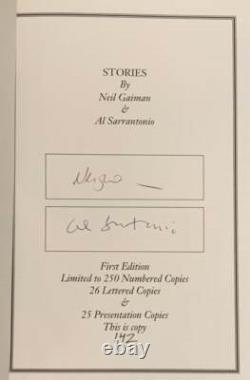 Neil Gaiman, Al Sarrantonio / Stories All New Tales Signed 1st Edition 2010