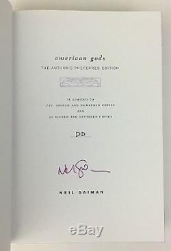 Neil Gaiman American Gods Signed 1st Lettered Edition of 52 Hugo Nebula