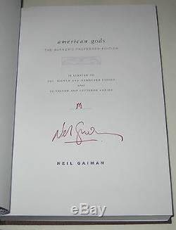 Neil Gaiman American Gods Signed 1st Lettered Edition of 52 Hugo Nebula STARZ