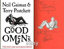 Neil Gaiman SIGNED AUTOGRAPHED Good Omens Anniversary Ed HC 1st Ed 1st Print NEW
