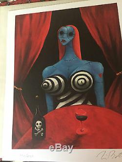 New Sealed SIGNED Tim Burton The Art of Deluxe 2nd ED Woman Lithograph Case