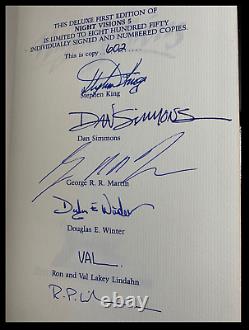 Night Visions 5 ✎SIGNED✎ by STEPHEN KING & GEORGE R.R MARTIN 4 Hardback 1/850 