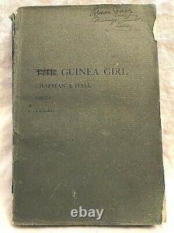 Norman Davey The Guinea Girl Signed Proof with Handwritten Amendments, 1921