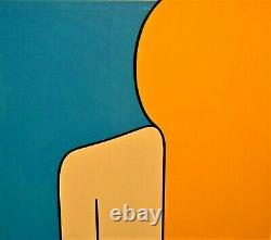 Original Vintage Signed Annette Rawlings Female Figure Modern Serigraph Painting