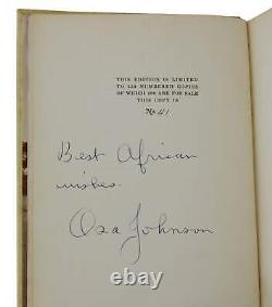 Osa Johnson / I Married Adventure Signed 1st Edition 1940