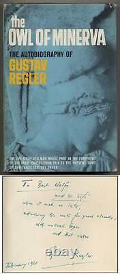 Owl of Minerva The Autobiography of Gustav Regler / Signed 1st Edition 1960