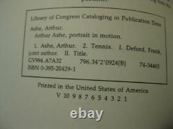PORTRAIT IN MOTION Arthur Ashe Inscribed Signed 1st Edition 1975 Very Good/VG